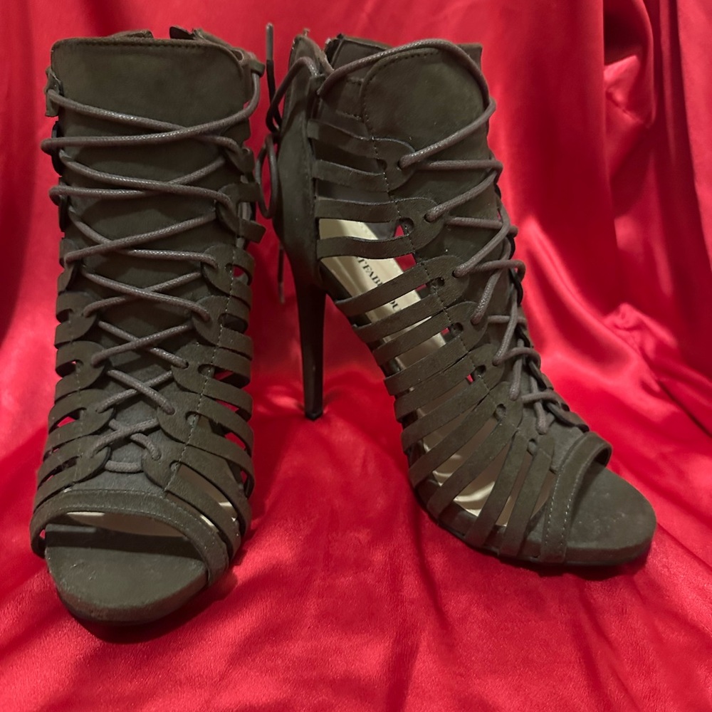 JustFab Black Strappy Heels